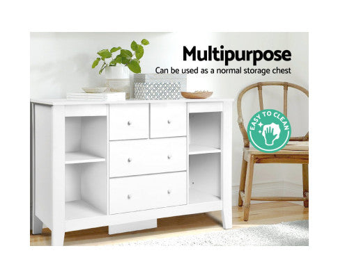 Baby Direct Change Table with Drawers - White