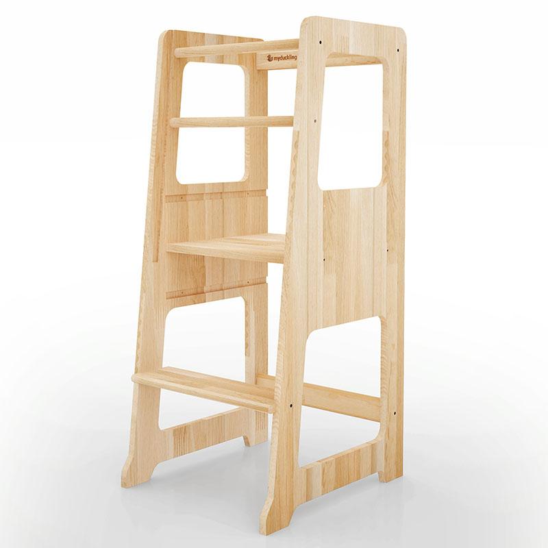 Solid Wood Adjustable Learning Tower 2 in 1