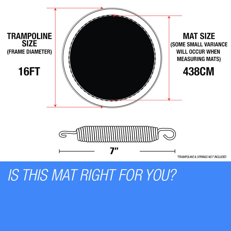 UP-SHOT 16ft Replacement Trampoline Mat - Round