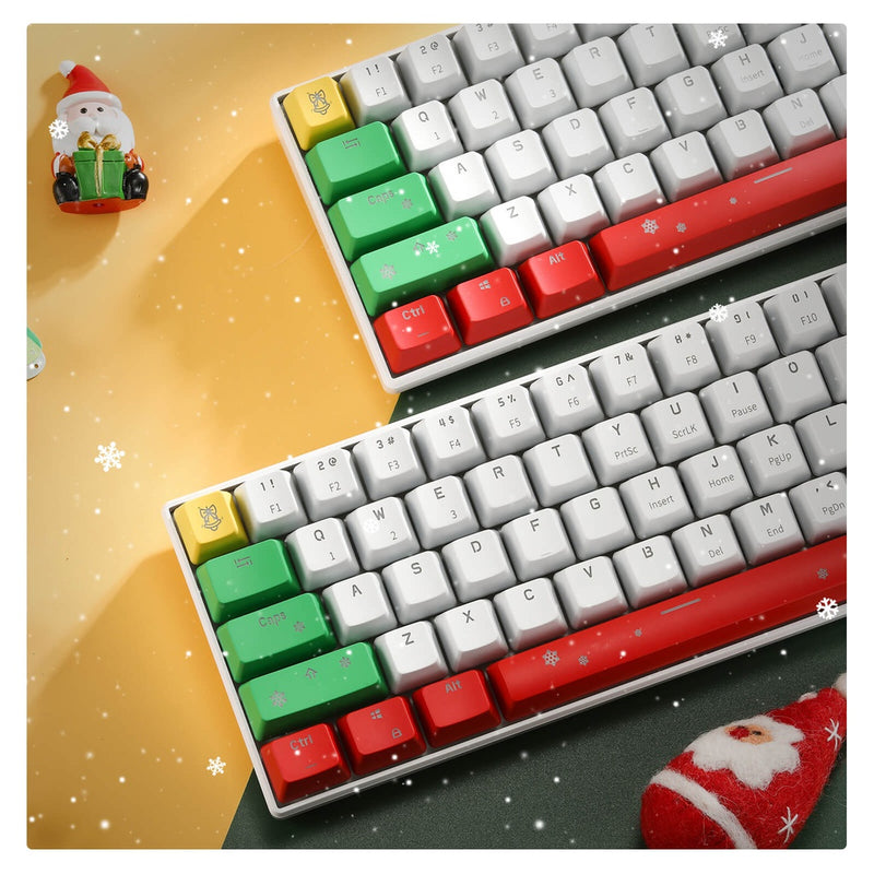 Royal Kludge RK61 Christmas Tri Mode Hot Swappable RGB Mechanical Keyboard (Red Switch)