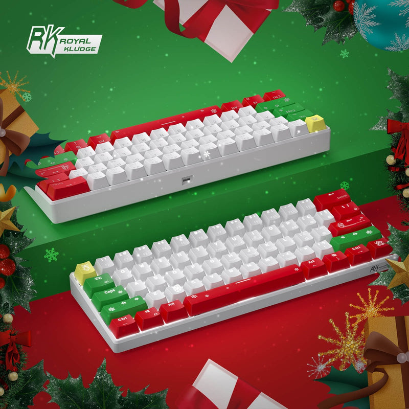 Royal Kludge RK61 Christmas Tri Mode Hot Swappable RGB Mechanical Keyboard (Brown Switch)