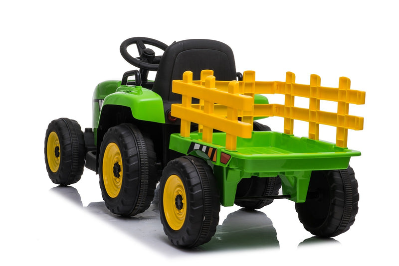 Little Riders Kids Ride On Car Farm Expert Tractor with Trailer 12V